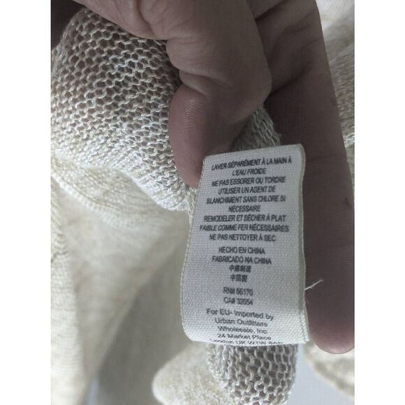 Free People Light Bright Oversized Linen Lagenlook Short Sleeve Sweater Tunic XS - Picture 9 of 15